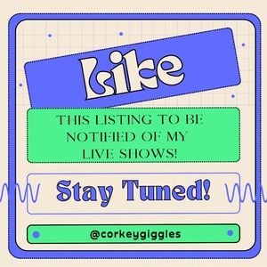 Like this listing to be notified when I go LIVE